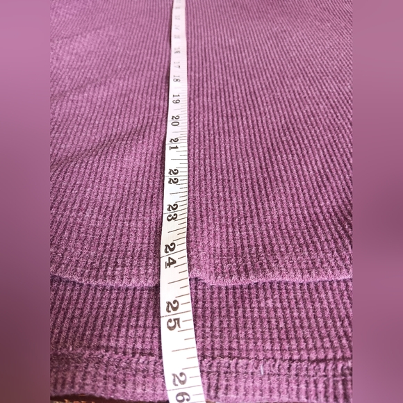 Free People We the Free Women L Purple Oversized Boho Long Sleeve Thermal Swing - Picture 7 of 7